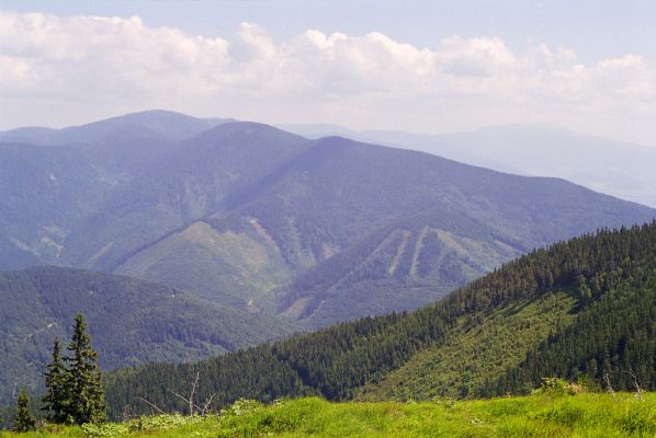 Nízké Tatry, Vrchbánsky Grúň, 29.7.2002
Pohled z vrchu Vrchbánsky Grúň na východ.
Mots-clés: Nízké Tatry Vrchbánsky Grúň Žliabok Babina