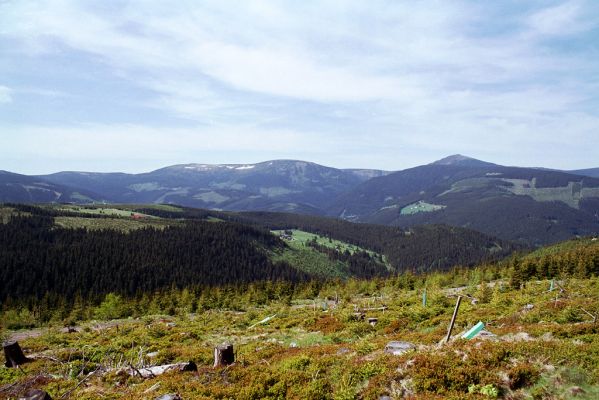 Krkonoše, Černá hora, 24.5.2003
Pohled od Černohorského rašeliniště na Luční horu, Studniční horu a Sněžku.



Klíčová slova: Krkonoše Černá hora Luční hora Studniční hora Sněžka