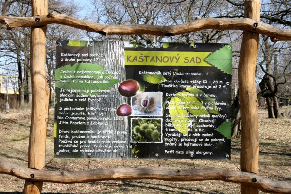 Chomutov, 26.3.2012
Informační tabule v Zooparku u Kaštanky.
Klíčová slova: Krušné hory Chomutov Zoopark Kaštanka