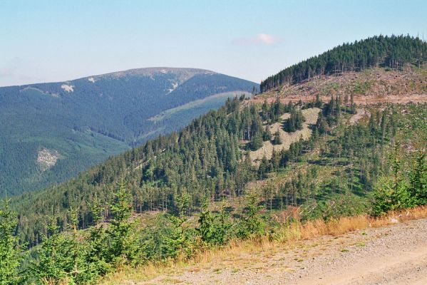 Králický Sněžník, 30.8.2005
Pohled z jihu přes Uhlisko na Králický Sněžník.
Klíčová slova: Králický Sněžník Uhlisko