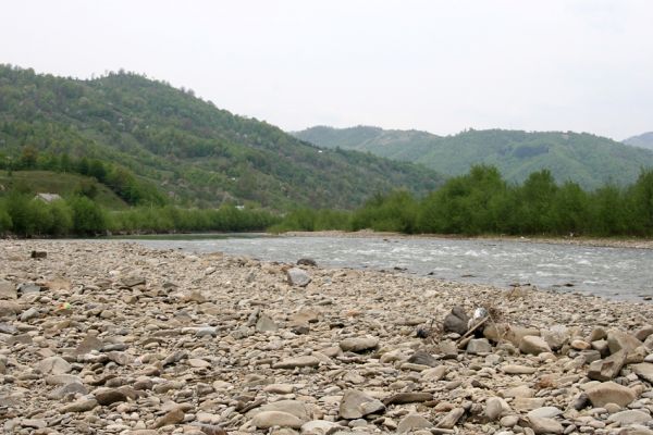 Teresva, 30.4.2009
Štěrkové náplavy na břehu Teresvy u obce Krasna. 
Mots-clés: Krasna Teresva