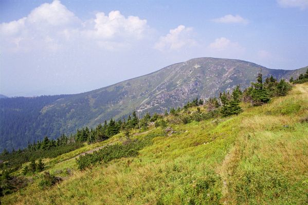 Krkonoše, Vrbatovo návrší, 17.8.2002
Pohled z Vrbatova návrší na Kotel.
Mots-clés: Vítkovice Krkonoše Vrbatovo návrší Kotel