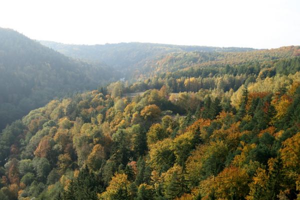 Loket, údolí Ohře, 8.10.2008
Pohled na luka u hájovny Vildenavy od západu.
Klíčová slova: Slavkovský les Loket údolí Ohře Vildenava