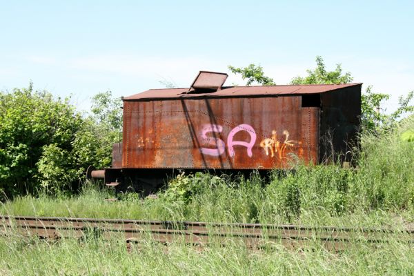 Hradec Králové-Plácky, 25.5.2008
Rozpadající se železniční vozidlo na zarostlé slepé koleji.
Klíčová slova: Hradec Králové Plácky