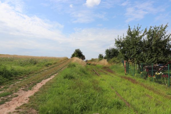 Račice nad Trotinou, 28.7.2021
Za Dráhou, železniční trať na Hořiněves.
Klíčová slova: Račice nad Trotinou Za Dráhou