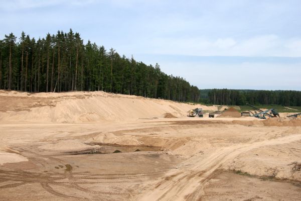 Rašovice, 21.5.2009
Aktivní těžba písku na západním okraji rašovické pískovny.
Klíčová slova: Rašovice pískovna