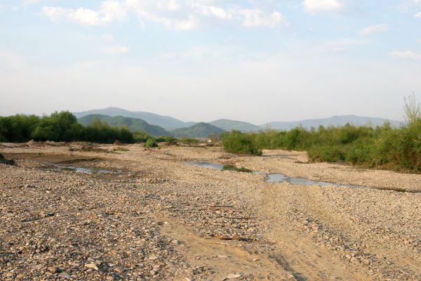 Iza - řeka Rika, 29.4.2009
Rozsáhlé štěrkové náplavy Riky.
Mots-clés: Iza Rika Zorochros meridionalis