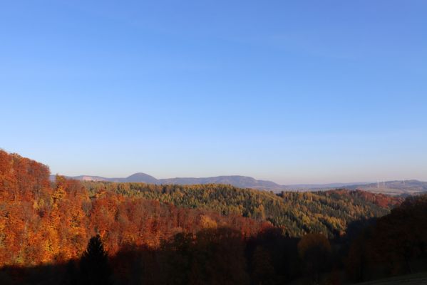 Žacléř, 29.10.2021
Bučina na jižním výběžku Žacléřského hřbetu a Vraní hory od Vernířovic.
Klíčová slova: Žacléř zámek les Vraní hory Vernířovice